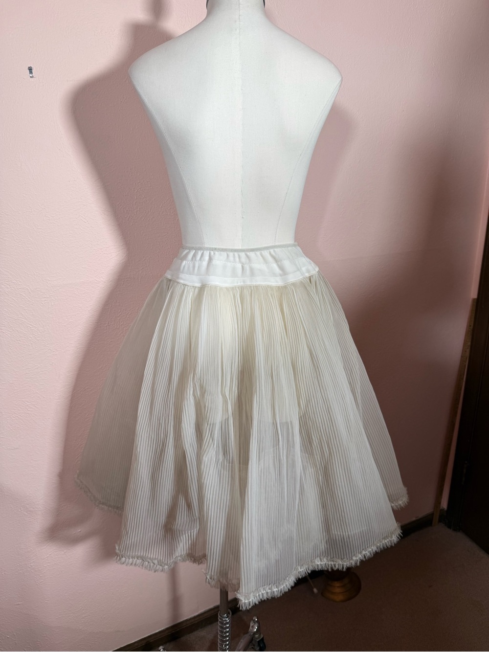 Vintage 1940’s full multilayered micro pleated midi crinoline skirt slip small - Picture 15 of 17